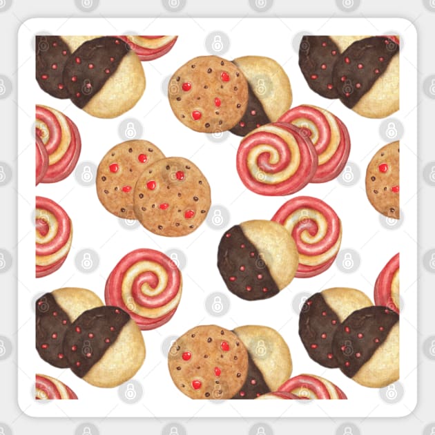Cookies with Chocolate and Marmalade Magnet by paintingbetweenbooks
